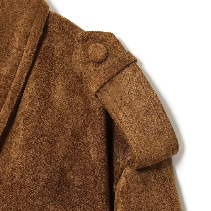 Damen modische Wildlederjacke mit praktischen Taschen Drune