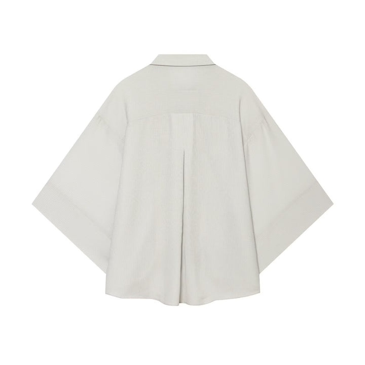 Damen Oversize-Bluse mit kastigem Schnitt und kurzen Fledermausärmeln Drune