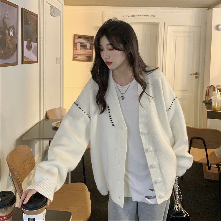 Damen Großer Strickcardigan mit Knopfdetails und weichem Material Drune