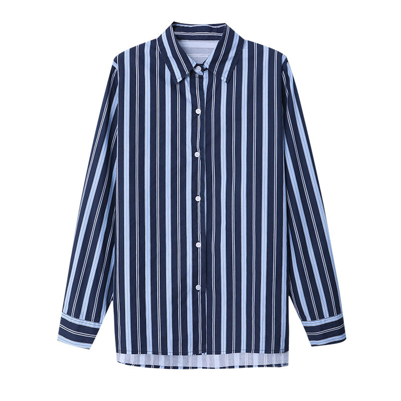 Damen Klassische Bluse mit gestreiftem Design und modernem Schnitt Drune
