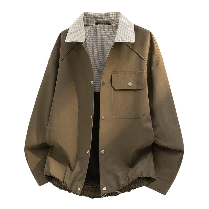 Herren Lässige Übergangsjacke mit Karomuster Drune
