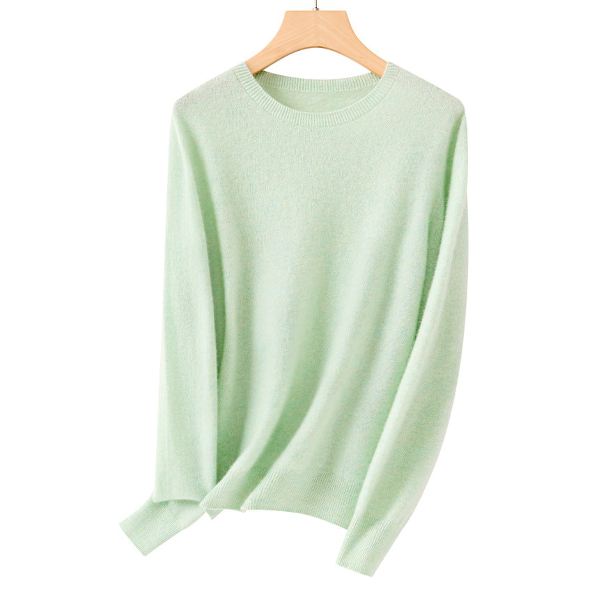 Damen Feiner Rundhals-Feinstrickpullover mit leichter Oversize-Passform Drune