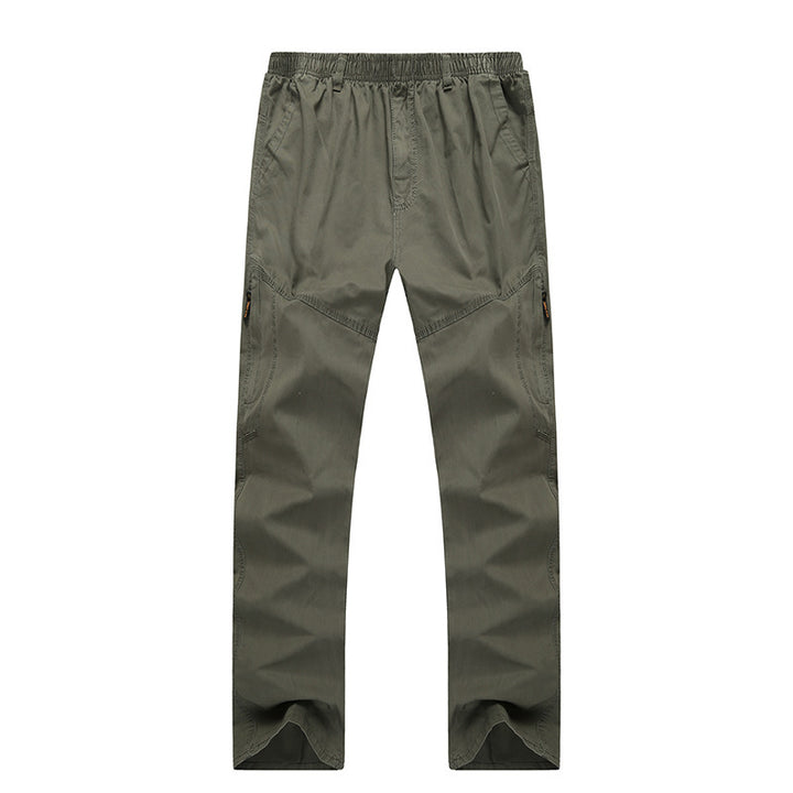 Herren Cargo-Hose mit elastischem Bund, geradem Bein und Mehrfach-Taschen Drune