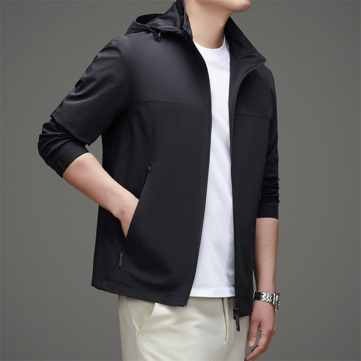 Herren Funktionsjacke mit atmungsaktiver Membran und praktischer Kapuze Drune