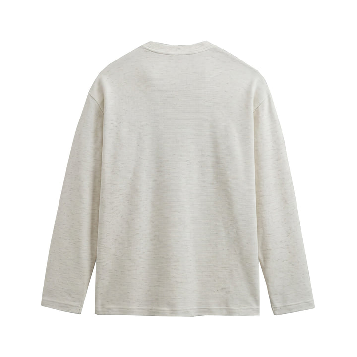 Damen Feinstrick‑Sweatshirt mit Strukturstrick, Rundhalsausschnitt und weiter Passform Drune