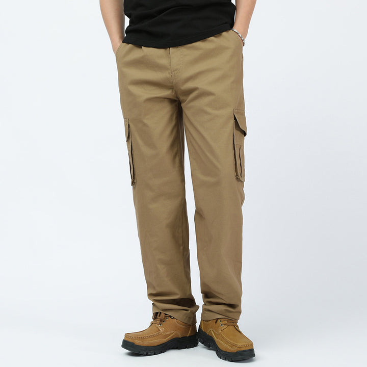 Herren utilitaristische Cargohose mit geradem Schnitt und Multifachtaschen Drune