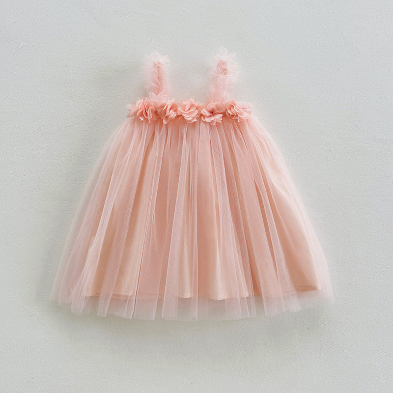 Mädchen Tüll Partykleid mit floralen Akzenten Drune