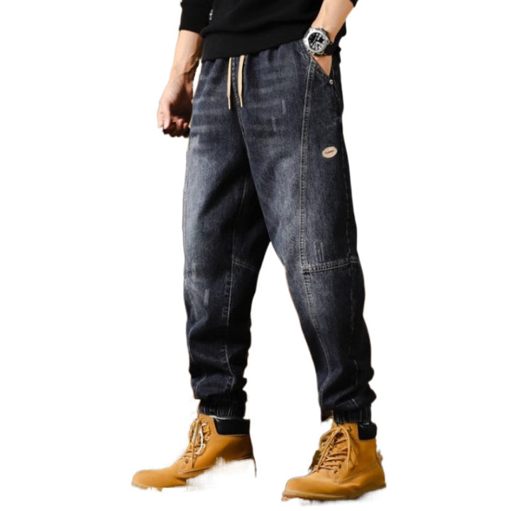 Herren Komfortable Denim Jogginghose Drune