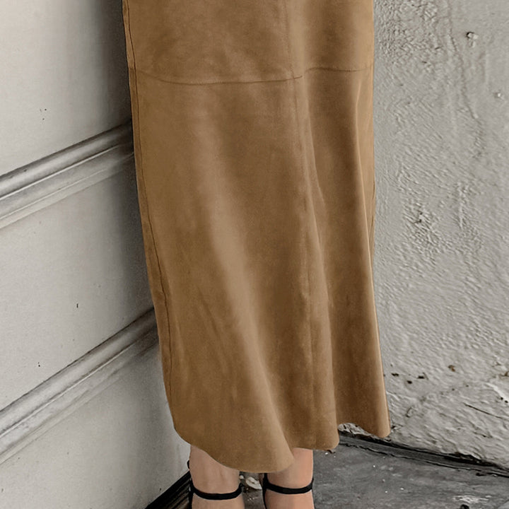Damen Maxirock aus weichem Wildlederimitat Drune