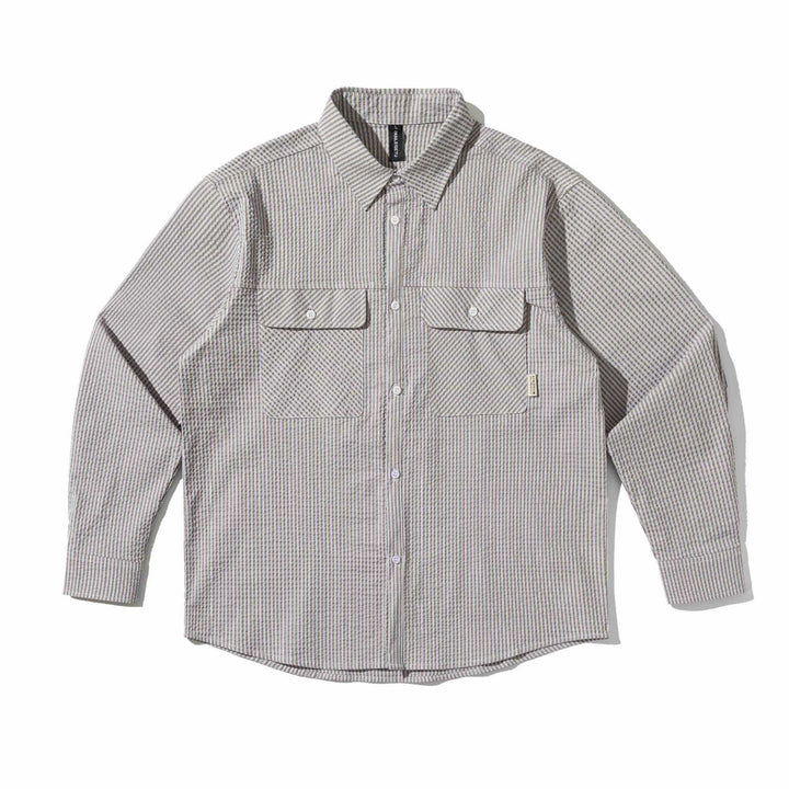 Herren Overshirt aus strukturierter Baumwolle mit aufgesetzten Brusttaschen Drune