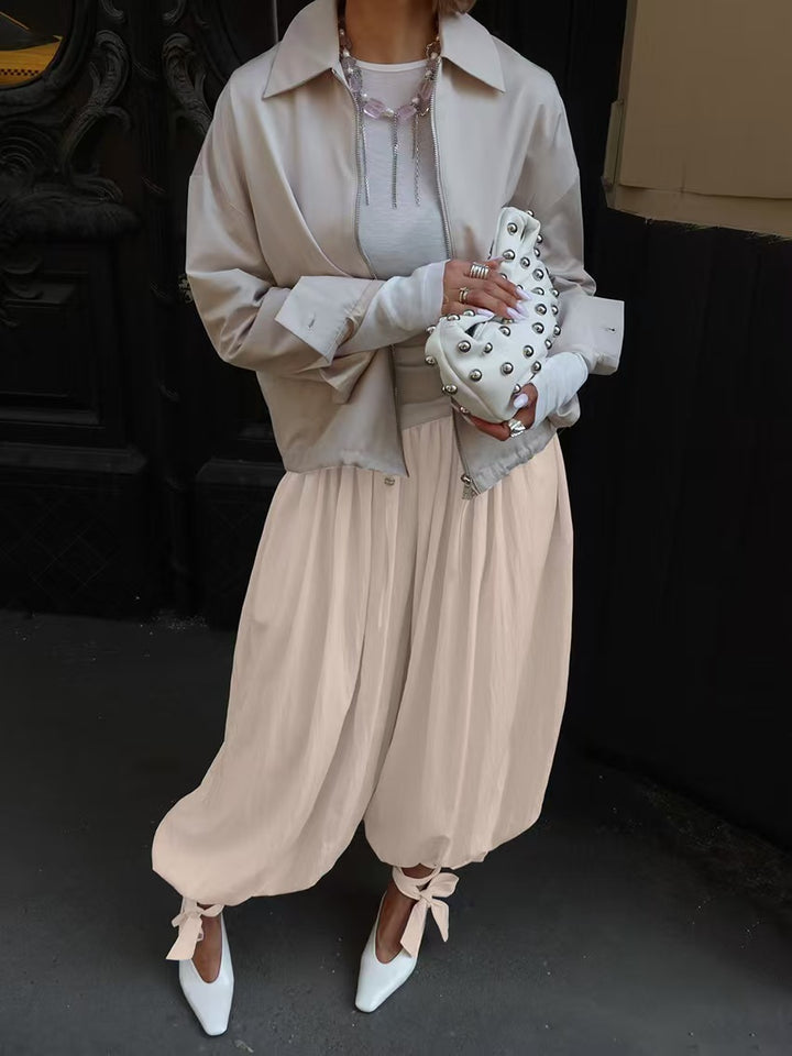 Damen elegante Sommerjacke mit lässigem Schnitt und lockeren Ärmeln Drune