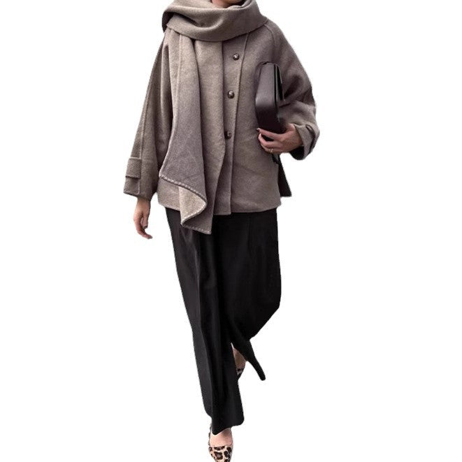Damen modische Freizeitjacke aus hochwertigen Materialien mit praktischem Revers Drune