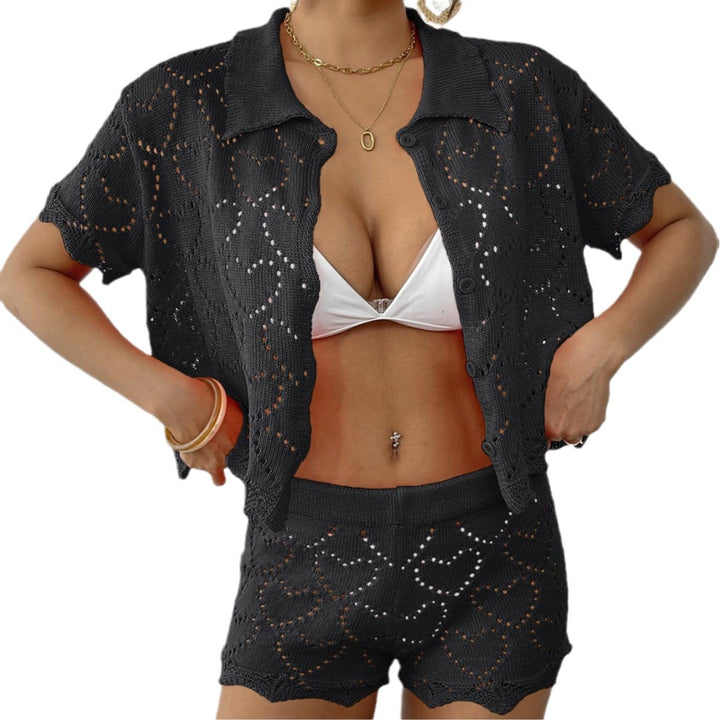 Damen luftiges Häkel-Set mit dekorativen Cut-Outs Drune