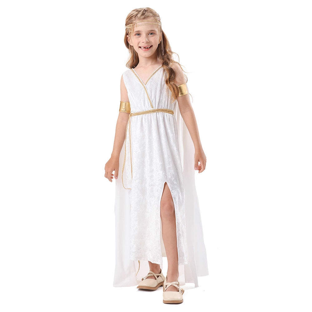 Damen mythologisches Kostümkleid mit fließendem Umhang Drune