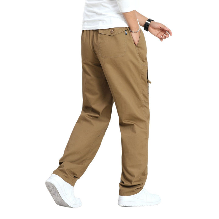 Herren Weite Cargohose im Utility‑Stil mit seitlicher Reißverschlusstasche und ergonomischen Nähten Drune