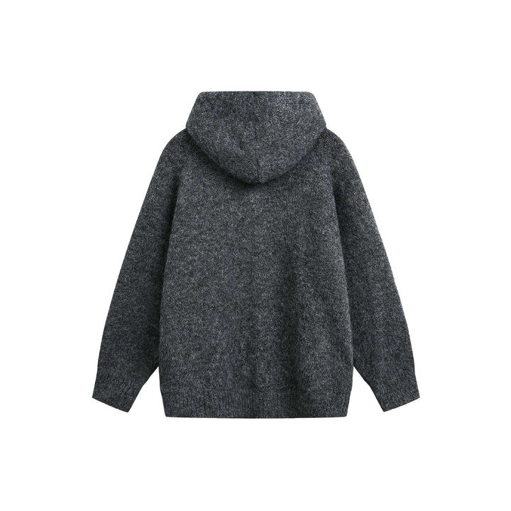 Damen Wollmix‑Cape‑Cardigan mit Kapuze, Knopfleiste und Raglanärmeln Drune