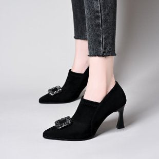 Damen Elegante High Heel Pumps mit Glitzerdetail Drune