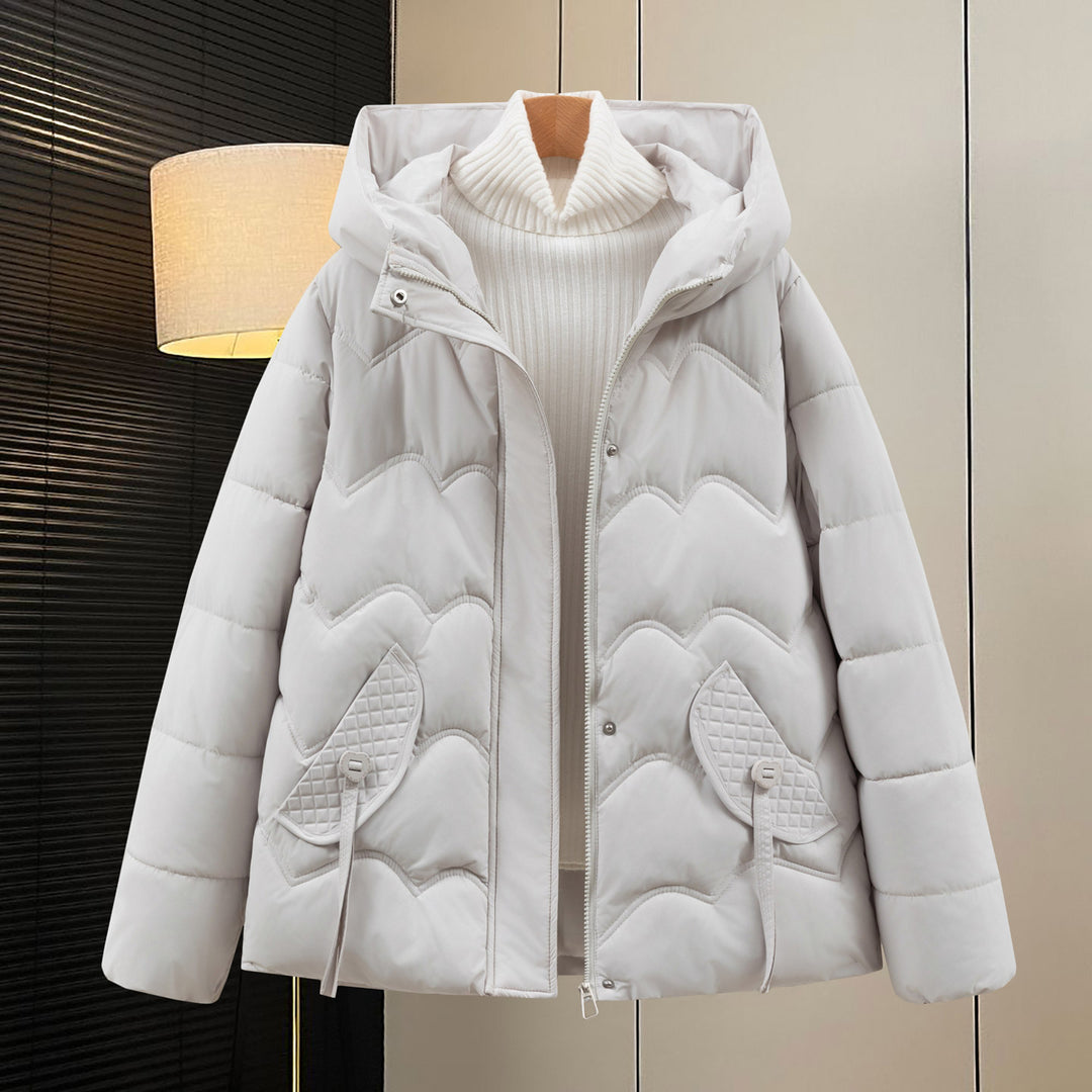 Damen Steppjacke mit Kapuze und Eingrifftaschen Drune