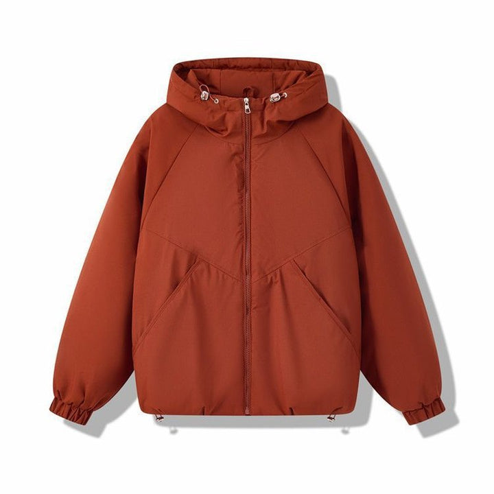 Damen Leicht wattierte Kapuzenjacke mit Raglanärmeln, elastischen Bündchen und verstellbarem Saum Drune