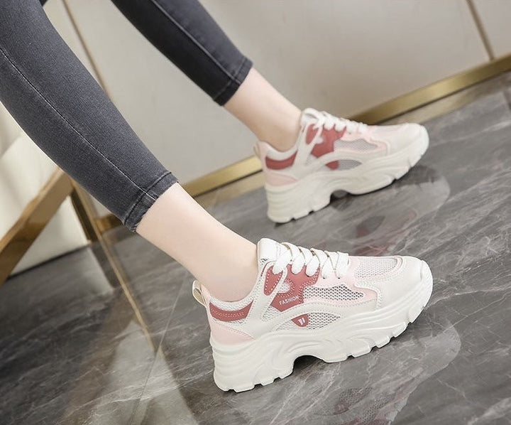 Damen Fashion Sneakers mit atmungsaktiver Mesh-Oberfläche und dämpfender Sohle Drune