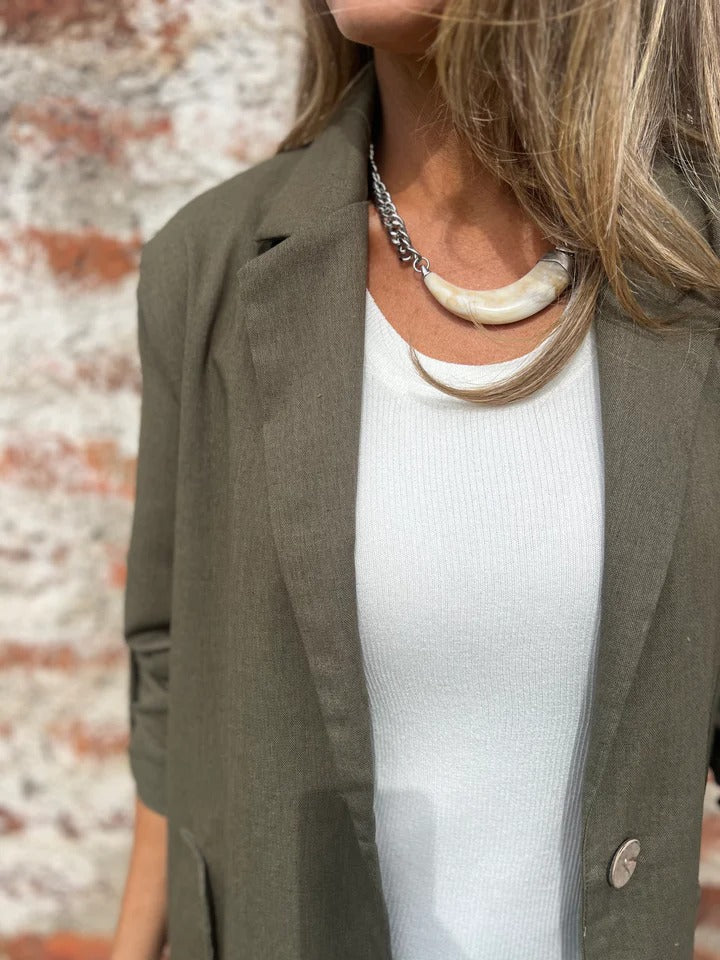 Damen leichte und elegante Blazerjacke Drune