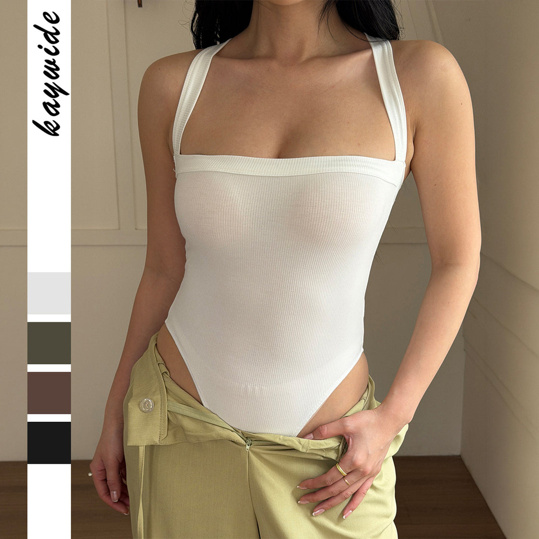 Damen Trägershirt mit figurbetontem Schnitt und trendiger Raffung Drune