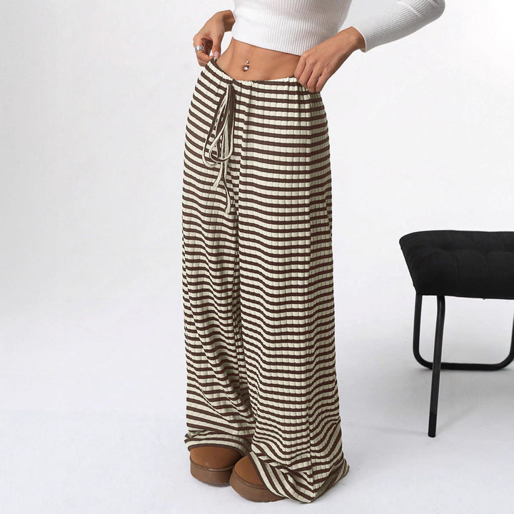 Damen bequeme Relaxhose mit weichem Material und elastischem Bund Drune