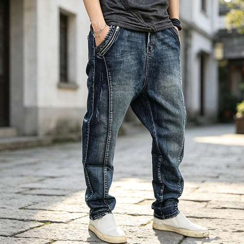 Herren Bequeme Cargo Jeans mit seitlichen Taschen Drune