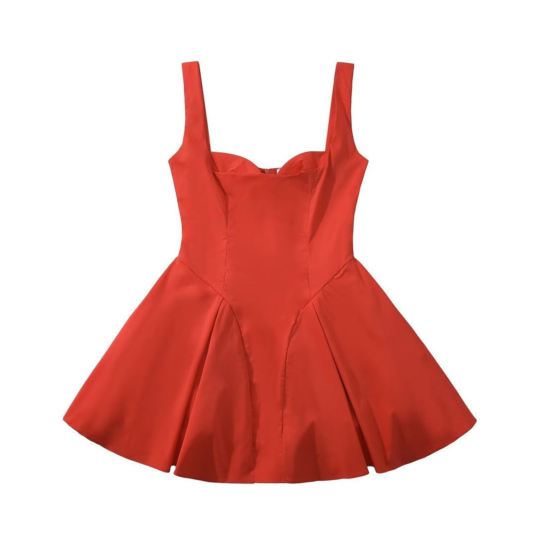 Damen verspieltes A-Linien Kleid Drune