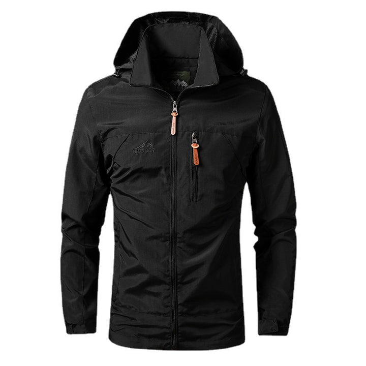Herren nan leichte wasserabweisende Softshelljacke mit Kapuze und Sicherheitsreißverschluss Drune