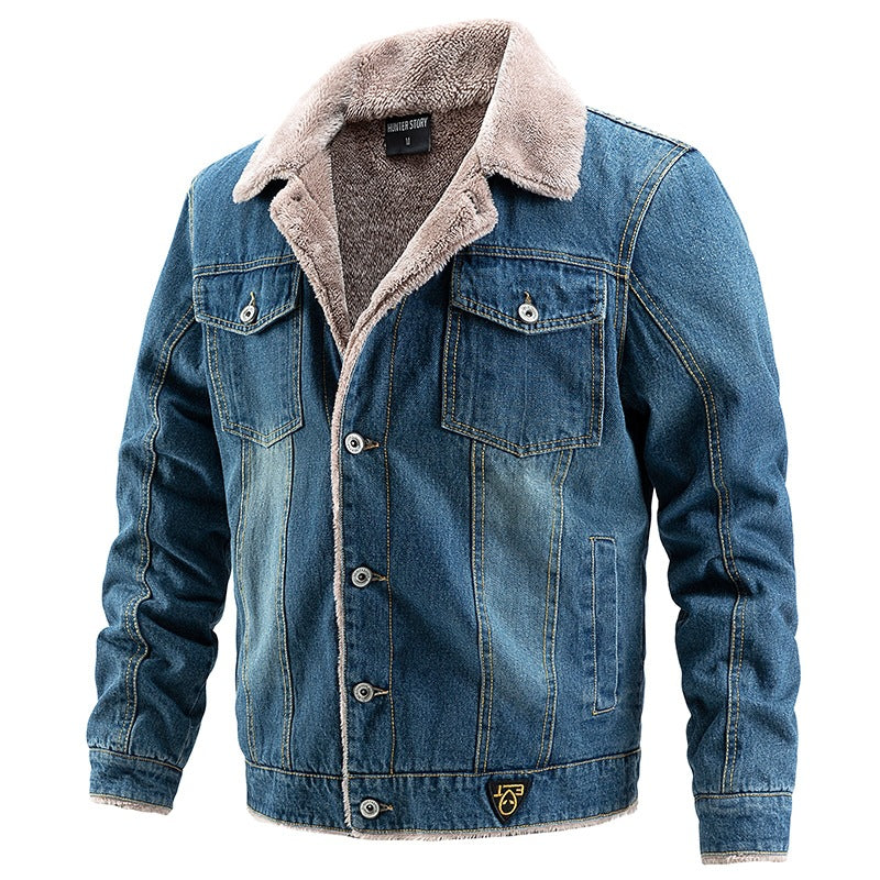 Herren Denimjacke mit Teddyfutter Drune