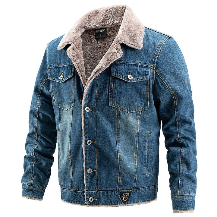 Herren Denimjacke mit Teddyfutter Drune