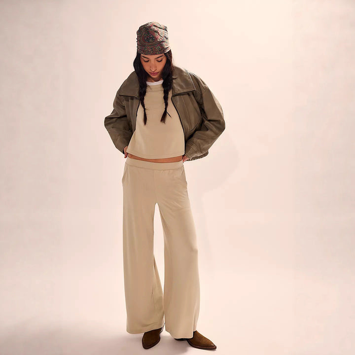 Damen Lässiges Twinset aus weitem Oberteil und weit geschnittener Hose Drune