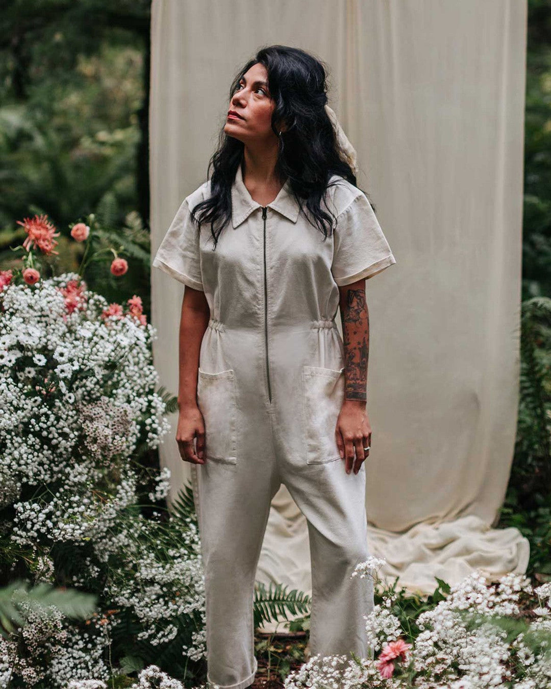 Damen legerer Jumpsuit mit praktischen Taschen und Reißverschluss Drune