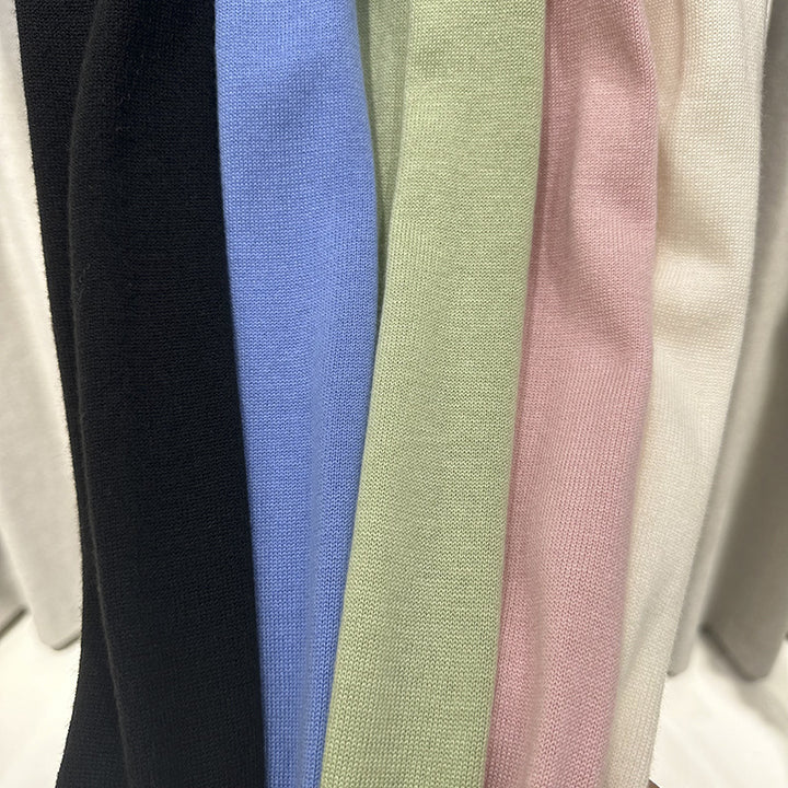 Damen Feiner Rundhals-Feinstrick-Cardigan mit schmaler Silhouette & verlängerten Bündchen Drune