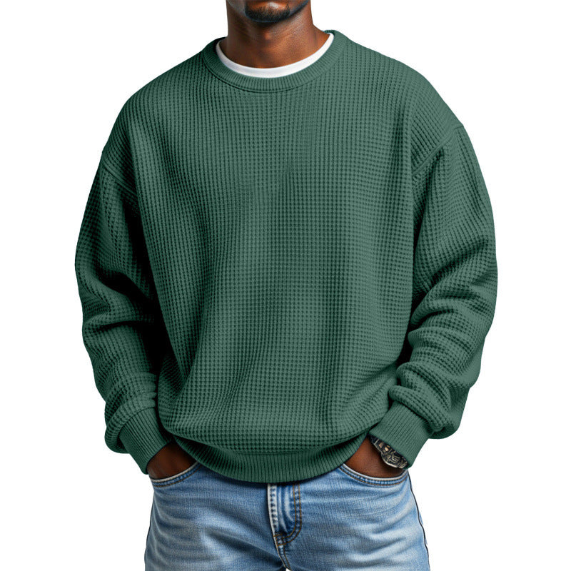Herren Bequemer Sweatpullover mit Waffelstruktur Drune