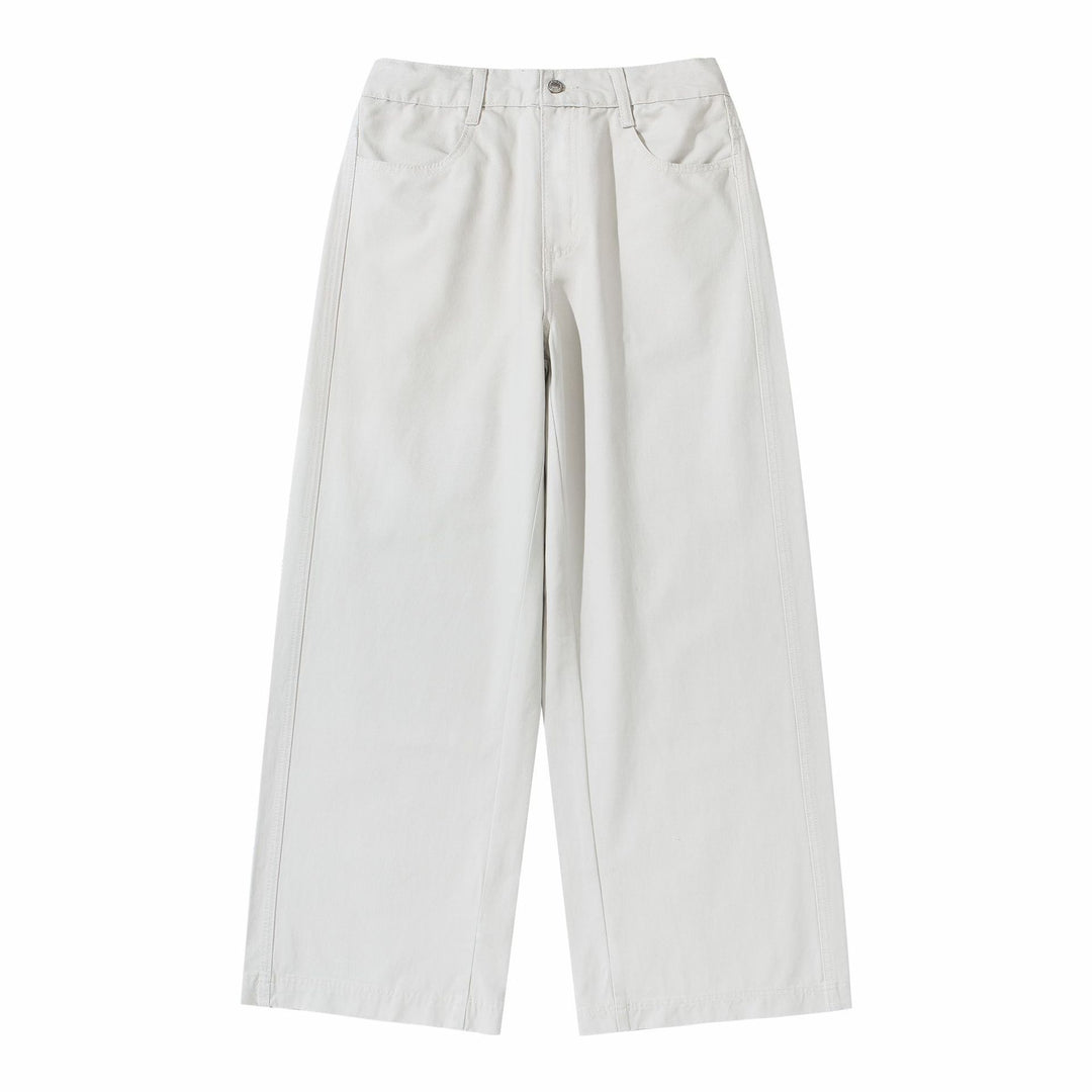 Damen High‑Waist Culotte‑Hose aus Baumwoll‑Twill mit durchgehender Mittelnaht Drune