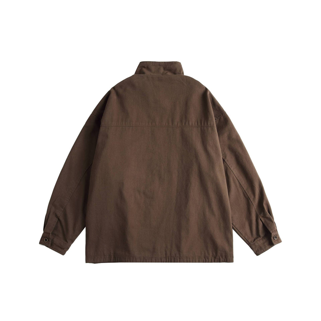 Unisex Oversized Canvas-Fieldjacke mit Tunnelzug, Funnelkragen und Utility‑Taschen Drune