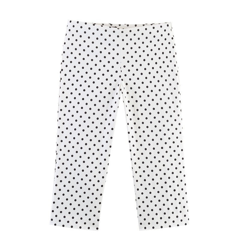 Damen Modische Culotte-Hosen im zeitlosen Punkte-Design Drune