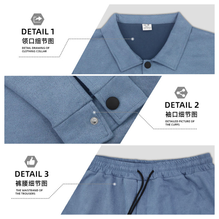 Herren nan utilitaristisches Sweat-Trainingsset mit Overshirt, Brustklappen und konisch geschnittener Joggerhose Drune