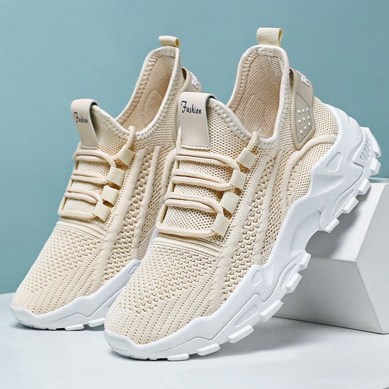 Damen Sportliche Sneaker mit atmungsaktiver Netzstruktur und dämpfender Sohle Drune