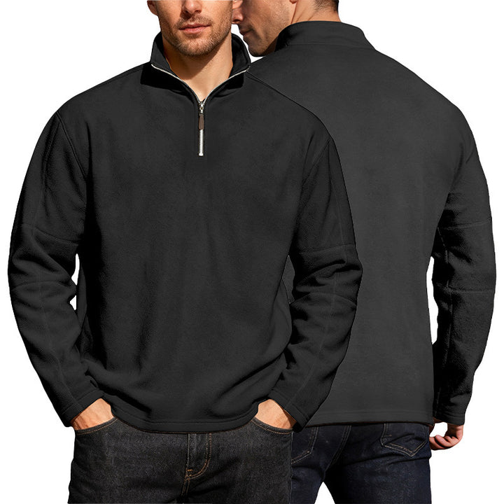 Herren Thermo-Fleece-Halbzip-Pullover mit Stehkragen Drune