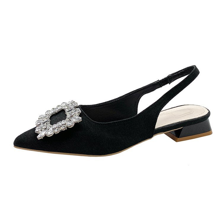 Damen Slingback-Pumps mit funkelndem Strassakzent Drune