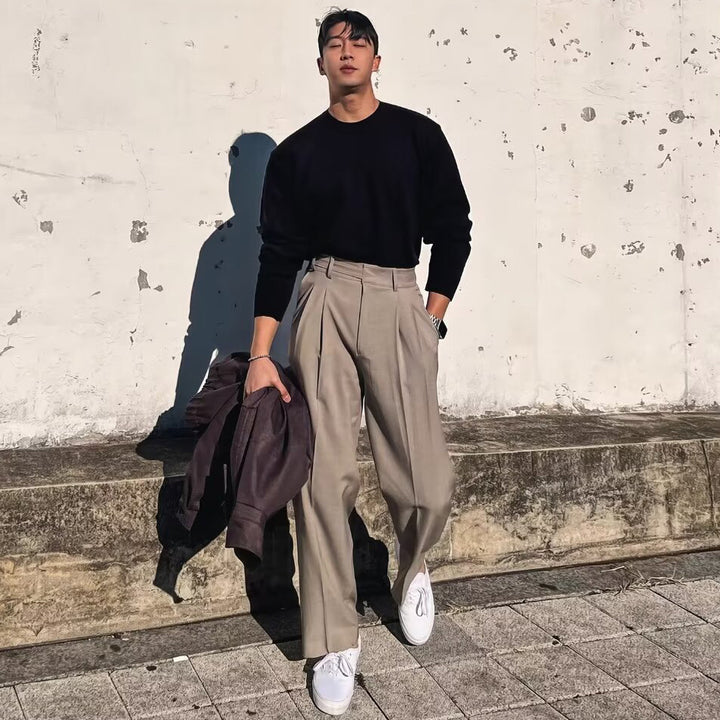 Damen Modische Hochbundhose Drune