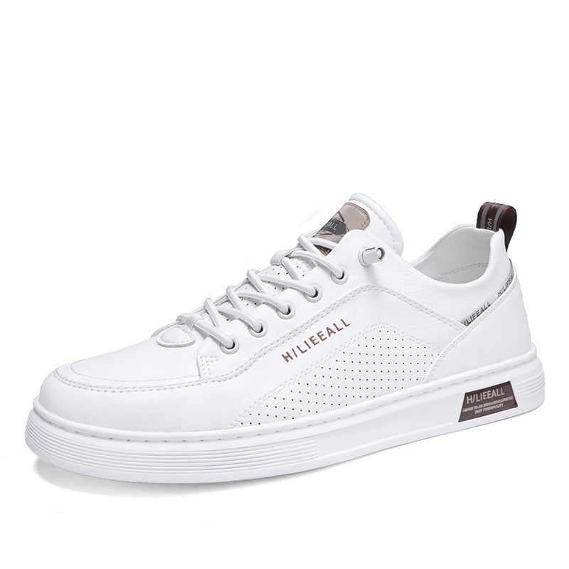 Herren niedrig geschnittener Sneaker mit perforierter Seitenwand, Metallösen und gedämpfter Plateausohle Drune