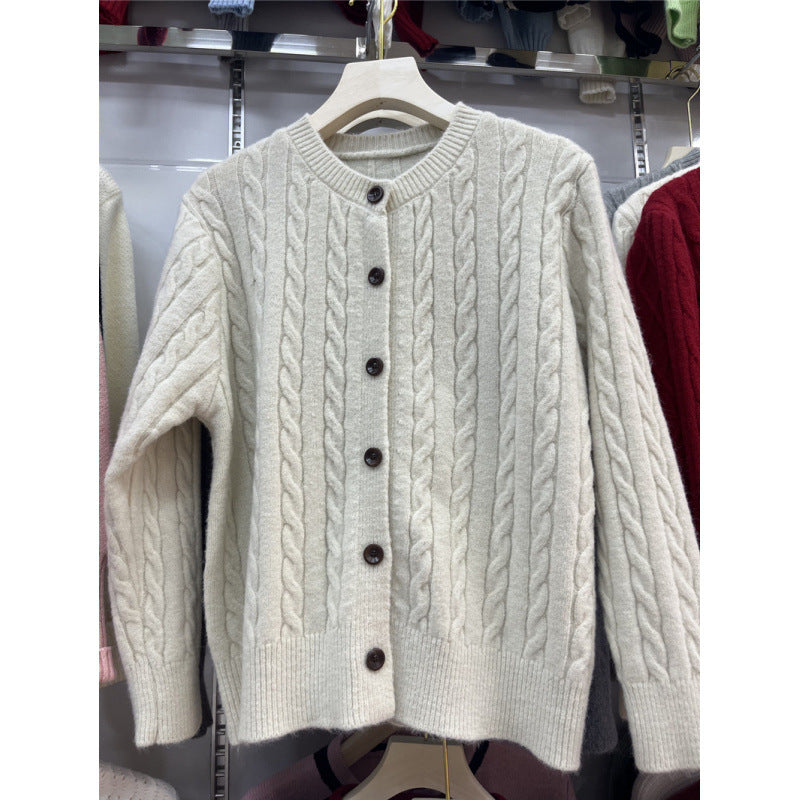 Damen Strickjacke mit Zopfmuster Drune