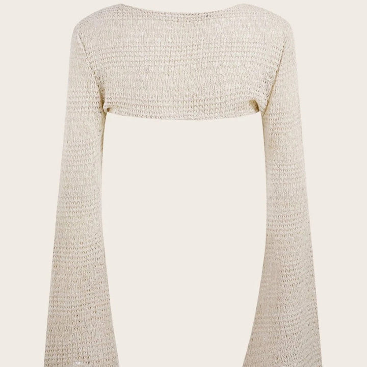 Damen Cropped Stricktop Drune
