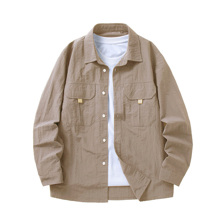 Herren Trendige und lässige Utility-Hemdjacke Drune