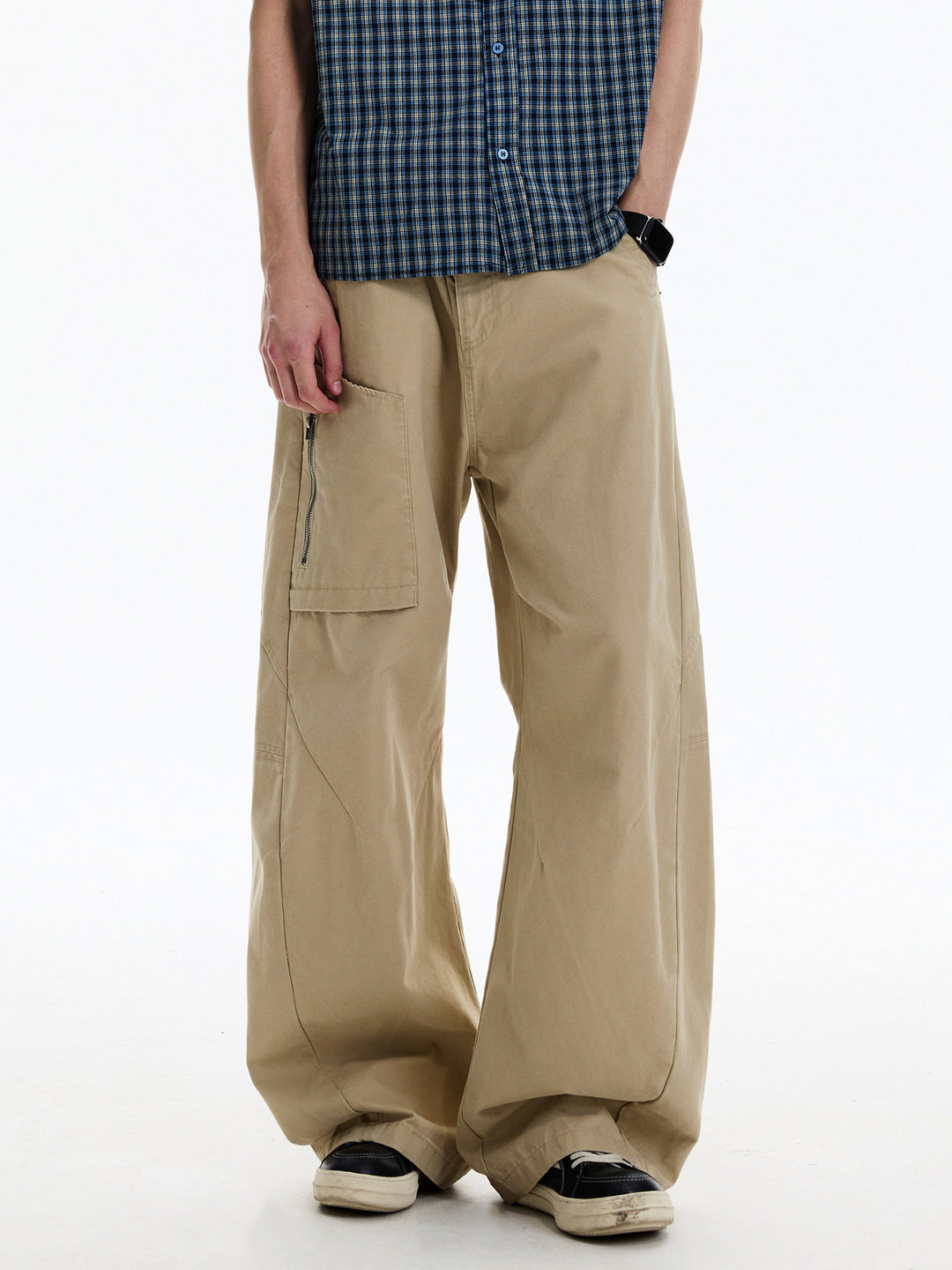 Herren Weitgeschnittene Utility-Hose Drune