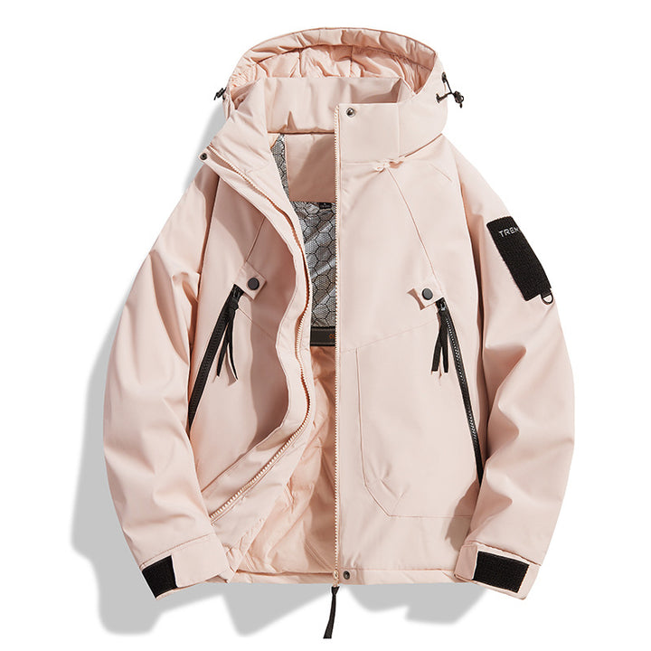 Herren Isolierte Kapuzen-Fieldjacke mit gesteppter Thermofütterung, winddichter Hülle & Utility-Taschen Drune